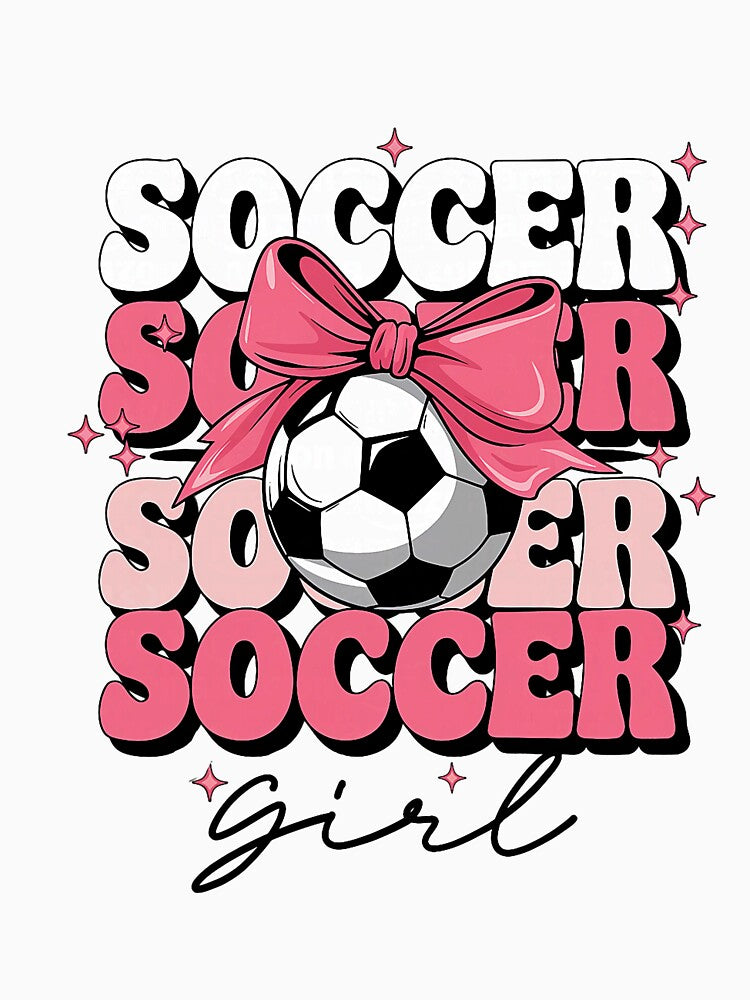Groovy Soccer Girl Girls Coquette Bow Soccer by ArleneRowe T-Shirts, Hoodie, Sweatshirt | BlankRebels.com (Image 3)