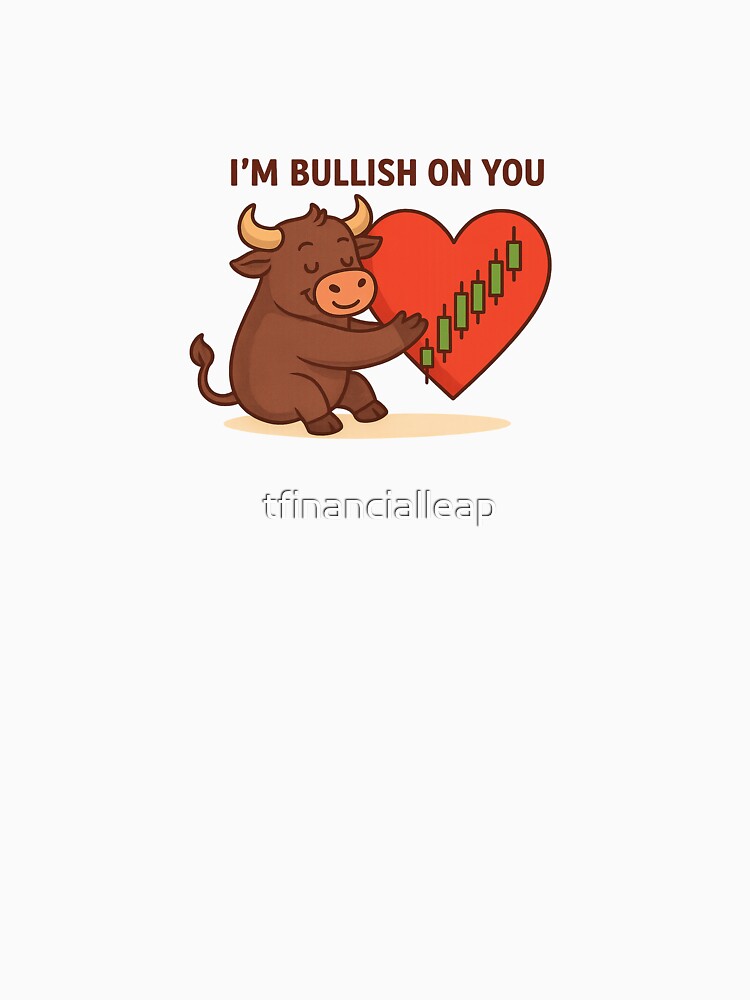 I’m Bullish on You – Cute Trader Love Design (Funny Finance Gift) by tfinancialleap T-Shirts, Hoodie, Sweatshirt (Image 3)