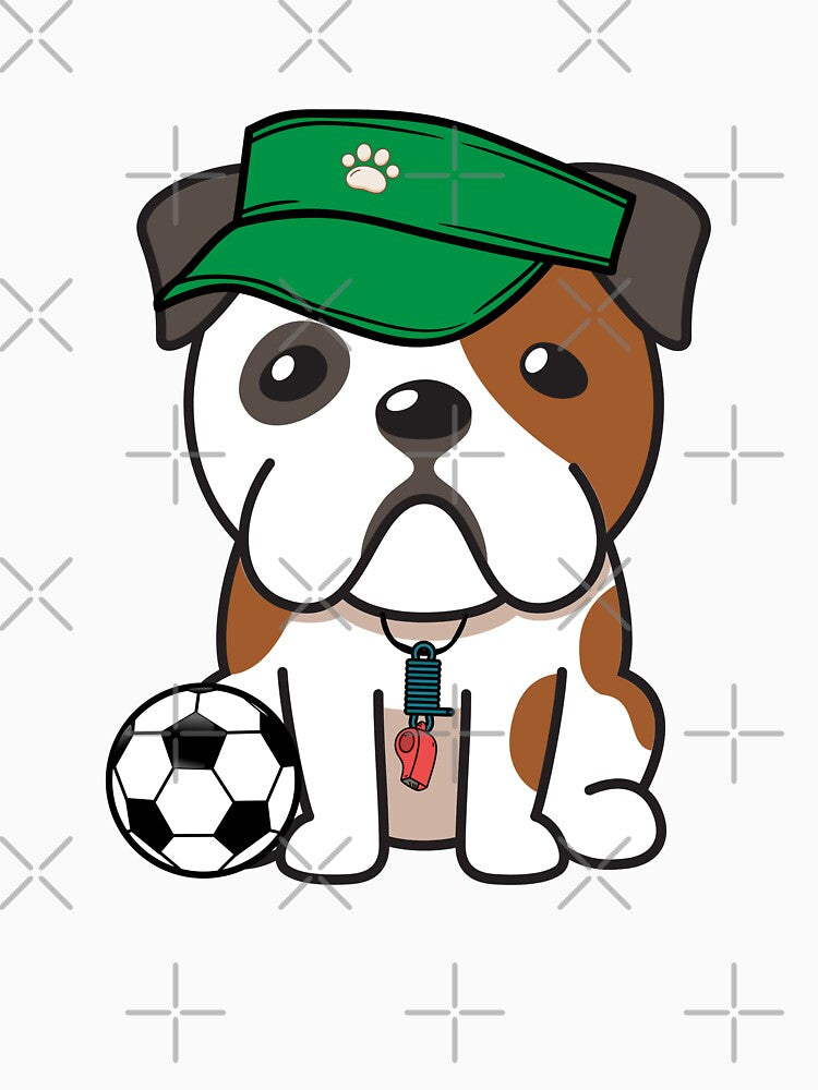 Soccer Player English Bulldog by Pet Station