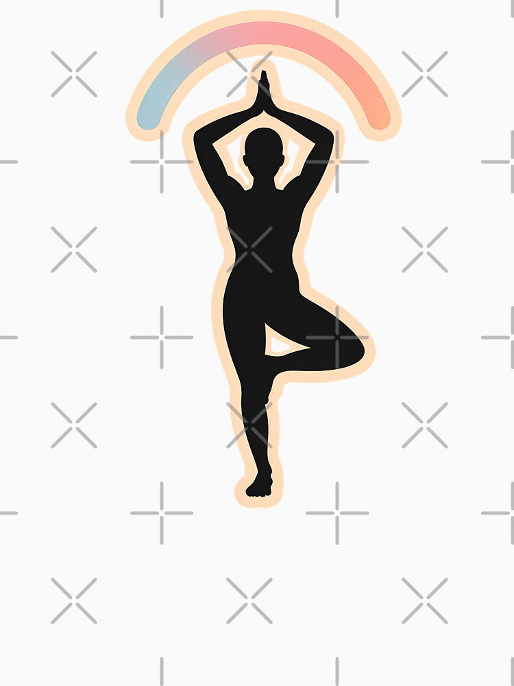 Soft Strength Yoga Tree Pose – Minimalist Pastel Silhouette by TrendMorphic T-Shirts, Hoodie, Sweatshirt (Image 3)