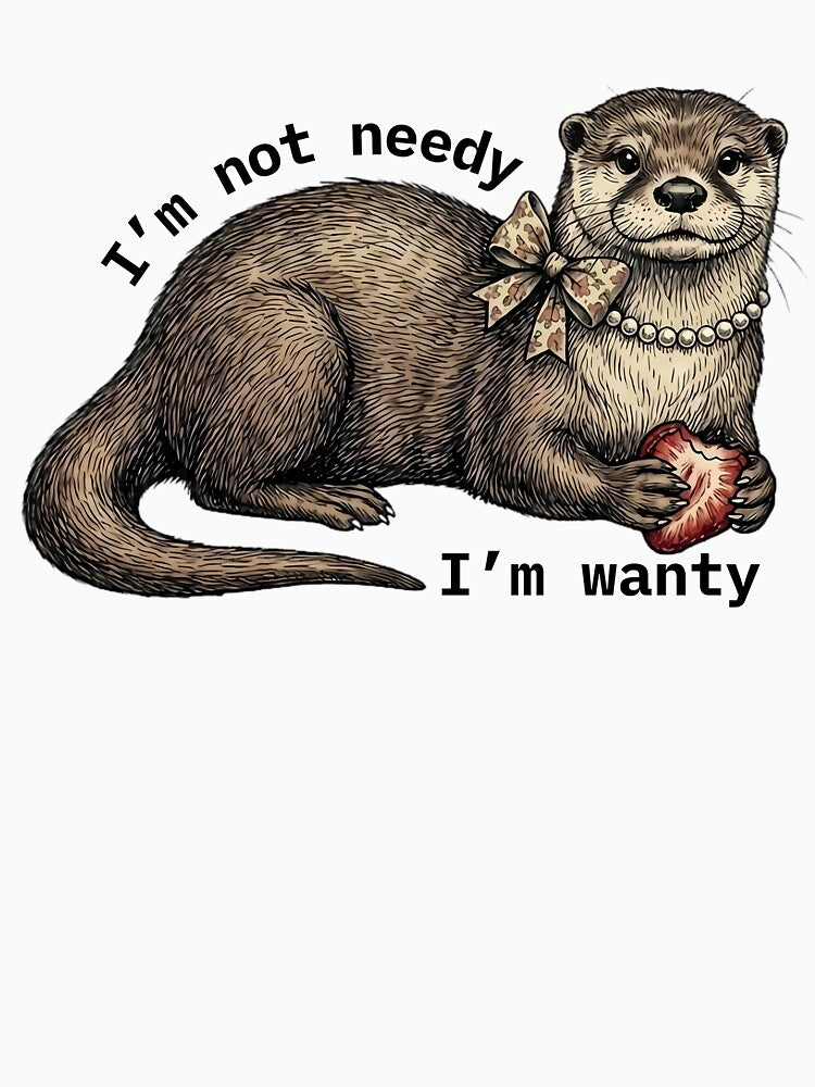 Cute Otter Holding Strawberry Whimsical Animal Art by MTJ-Mushrooms T-Shirts, Hoodie, Sweatshirt | BlankRebels.com (Image 2)