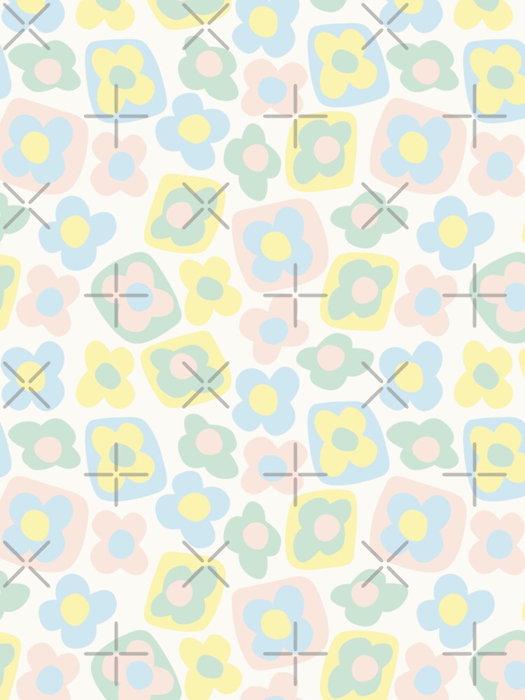 BOHO BOXY MODERN FLOWER PATTERN PASTELS by blomastudios T-Shirts, Hoodie, Sweatshirt | BlankRebels.com (Image 3)