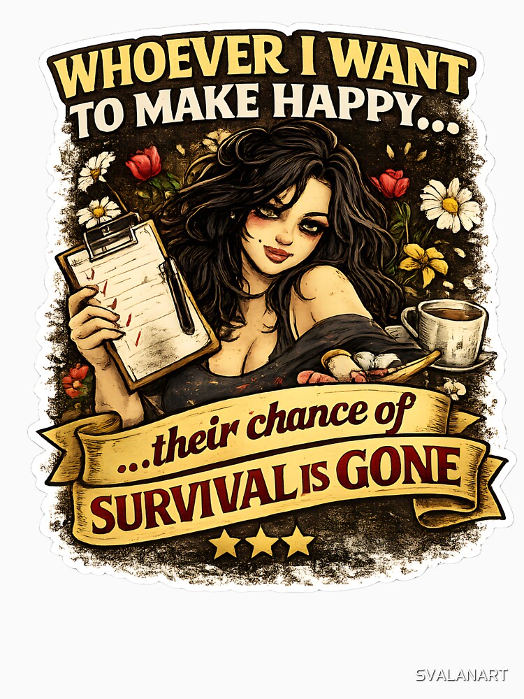 Whoever I Want to Make Happy – Dark Humor Sarcastic Quote Shirt by SVALANART