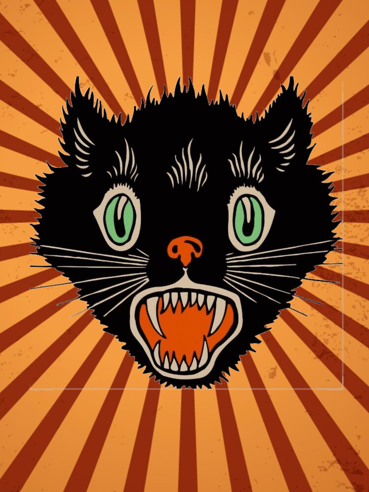 Black Cat Vintage Retro Halloween by gillys T-Shirts, Hoodie, Sweatshirt | BlankRebels.com (Image 3)