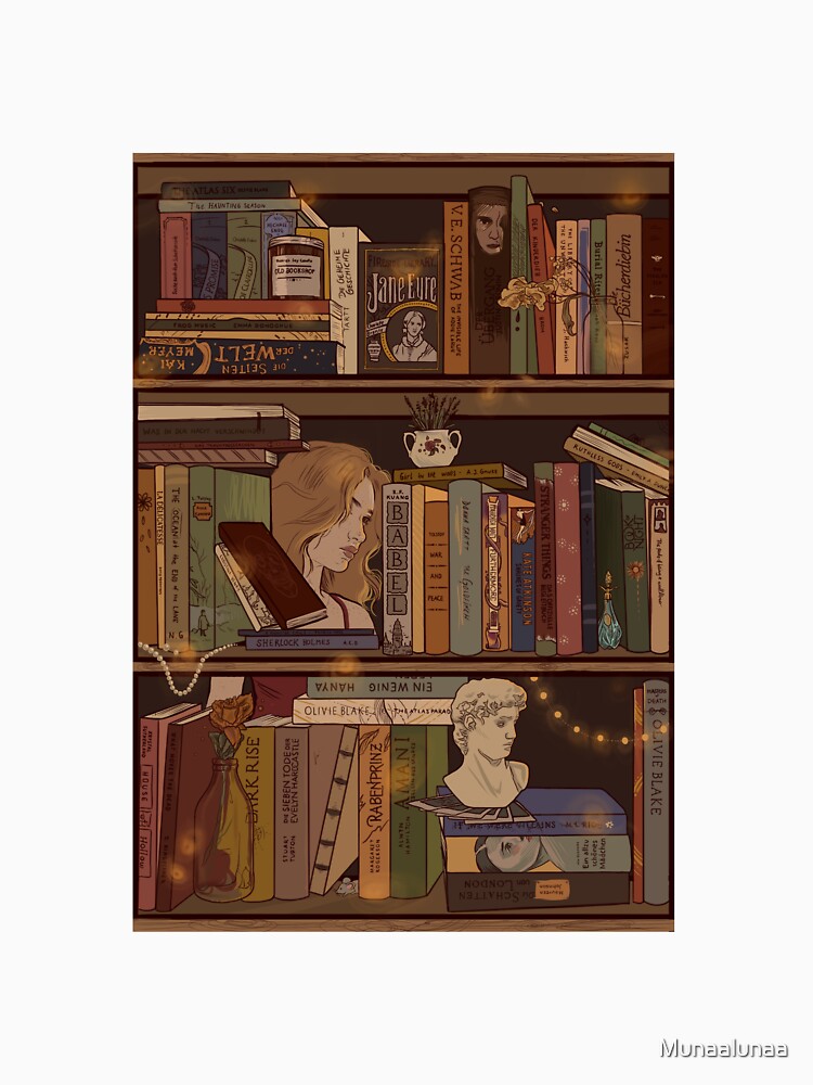 Bookshelf Dark Academia by Munaalunaa T-Shirts, Hoodie, Sweatshirt | BlankRebels.com (Image 3)
