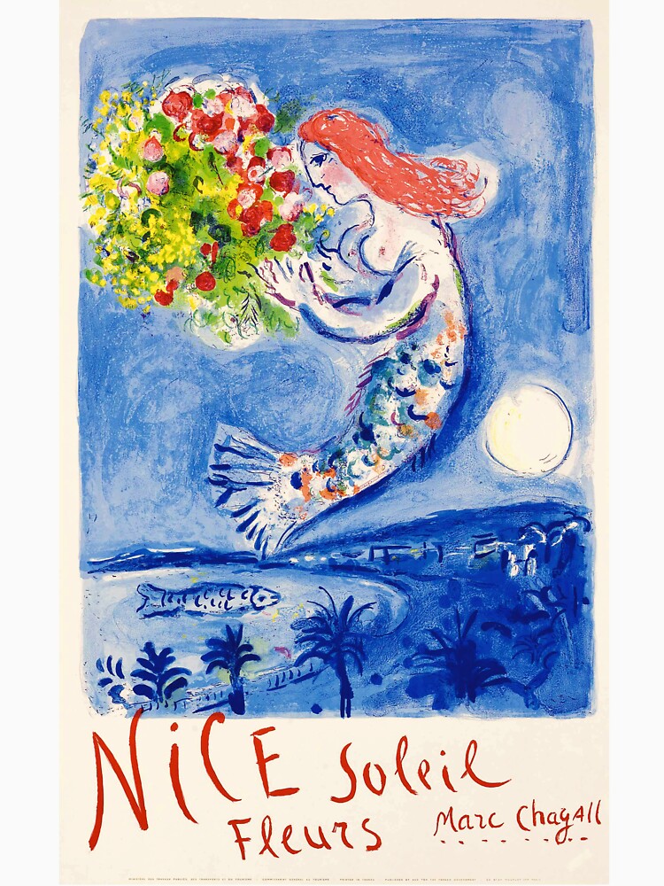 Travel Poster - Marc Chagall - Nice Soleil Fleurs by DejaVuStudio