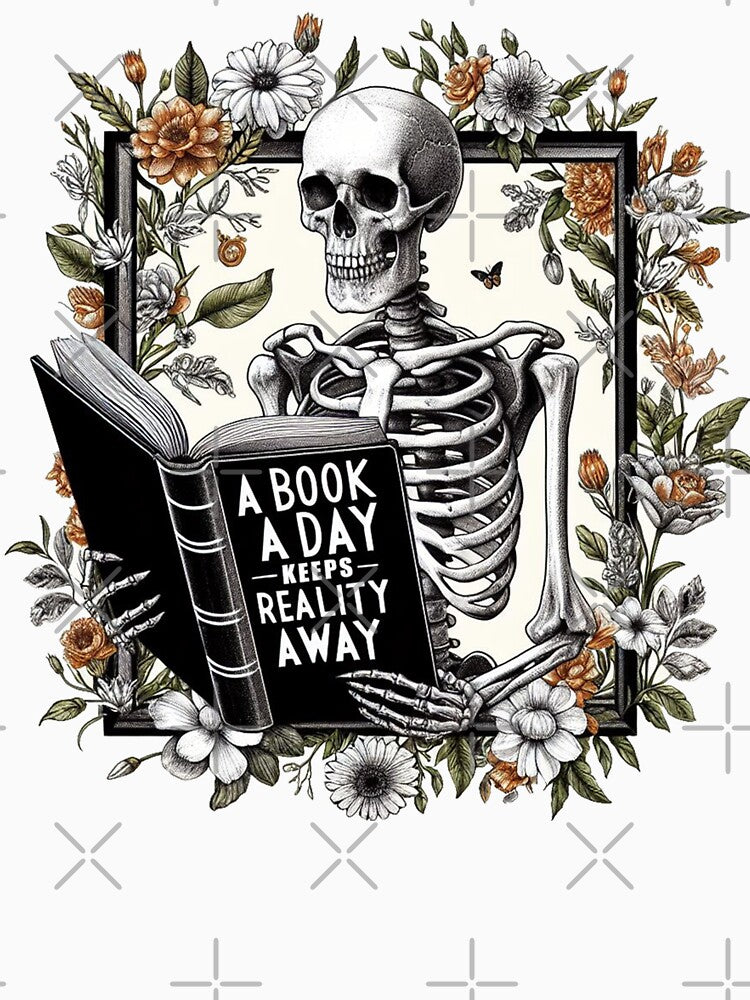 Bookish Aesthetic A Book A Day Keeps Reality Away by vectcd T-Shirts, Hoodie, Sweatshirt | BlankRebels.com (Image 3)