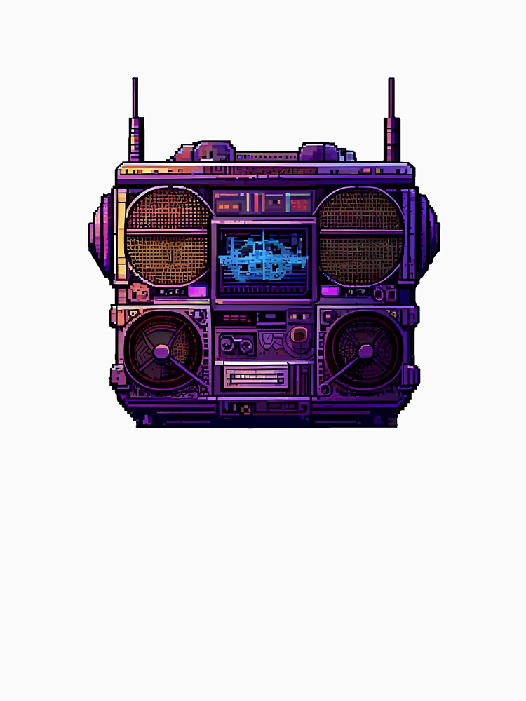 Cyberpunk Retro radio by Pixelarium T-Shirts, Hoodie, Sweatshirt | BlankRebels.com (Image 3)