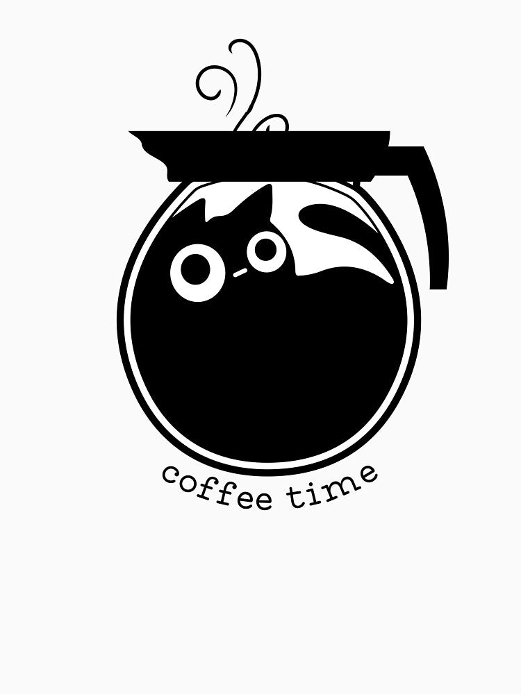 Black cat coffee time by gladyvette15 T-Shirts, Hoodie, Sweatshirt | BlankRebels.com (Image 3)