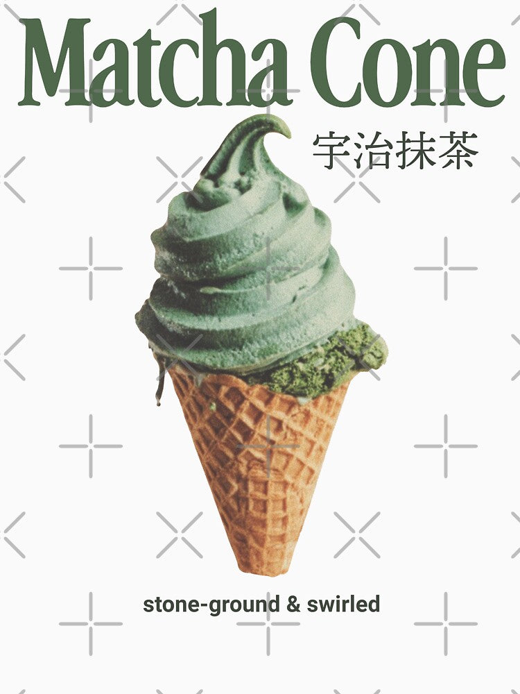 Matcha Soft Serve Ice Cream Cone Aesthetic by trajeado14 T-Shirts, Hoodie, Sweatshirt | BlankRebels.com (Image 3)