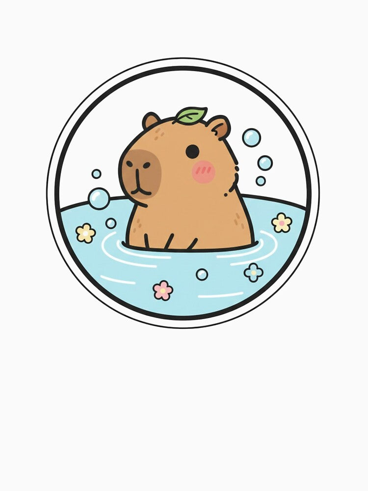 Cute Capybara Flowers– Kawaii Animal Sticker T-Shirts, Hoodie, Sweatshirt