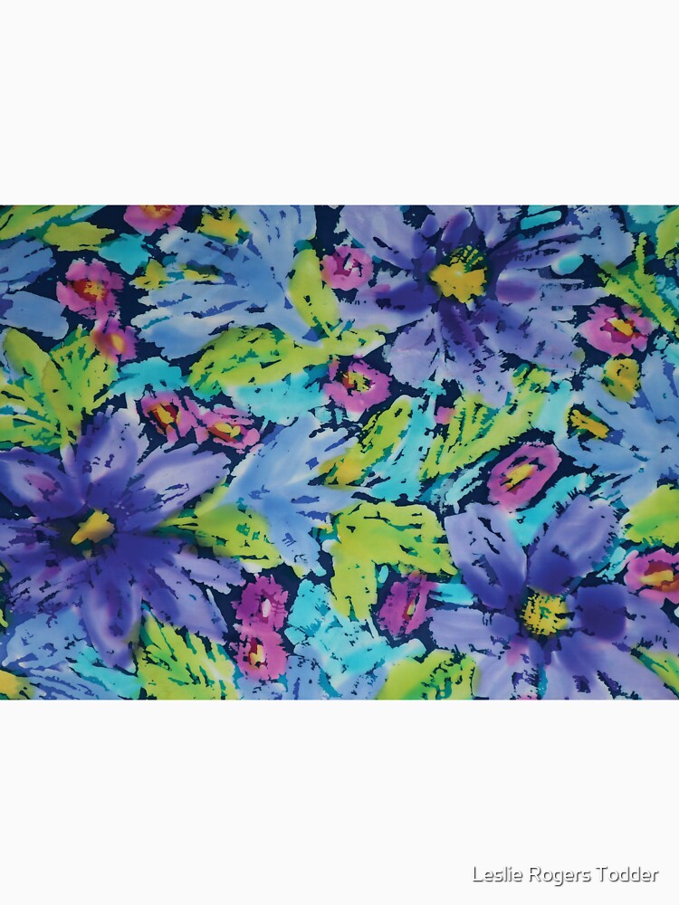 Brushy Abstract floral in Blue , Purple , Violet and Green by Leslie Rogers Todder T-Shirts, Hoodie, Sweatshirt (Image 3)