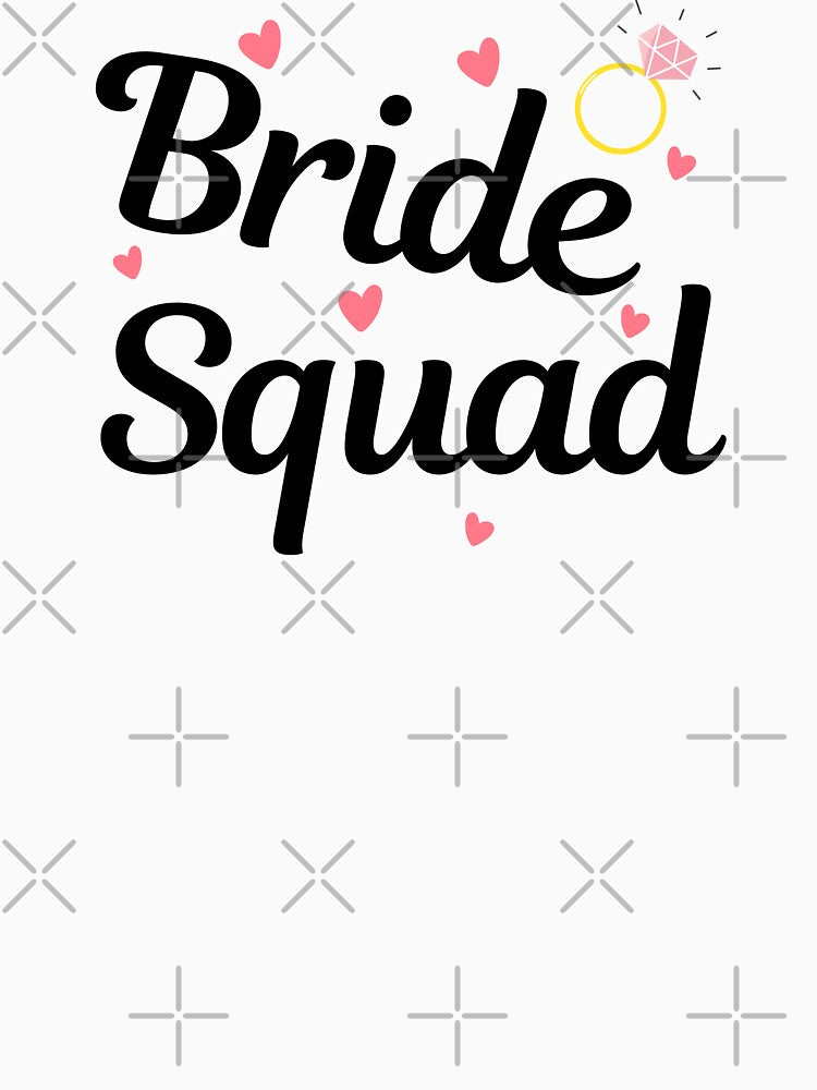 Bride Squad Design - Fun & Elegant Graphic for Bridal Party Essentials on White by Pixie-agenca T-Shirts,... (Image 3)
