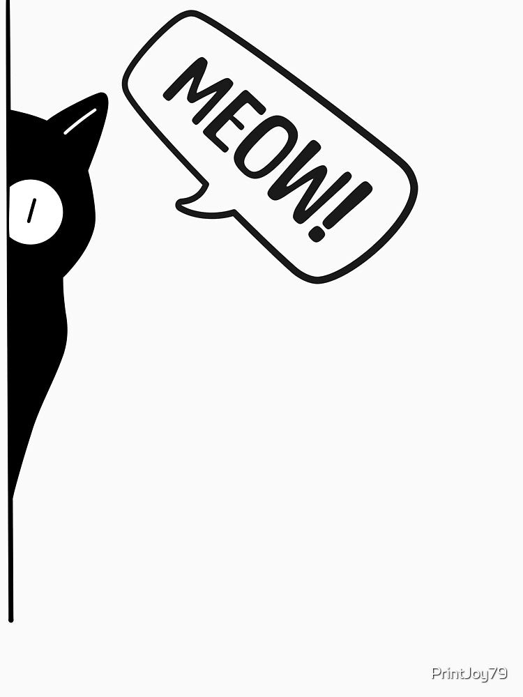 Meow Cat Design by PrintandJoy T-Shirts, Hoodie, Sweatshirt | BlankRebels.com (Image 3)