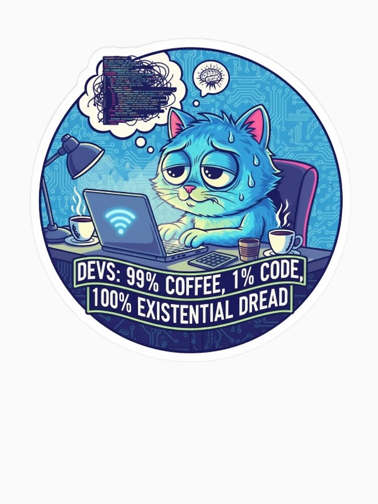 99% Coffee 1% Code Sticker – Programmer, Coder, Geek Gift by spanishartist T-Shirts, Hoodie, Sweatshirt (Image 3)