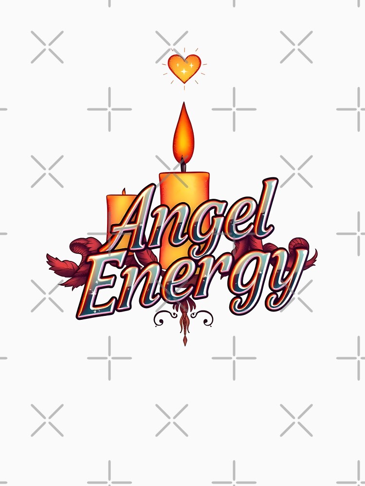 Y2K Chrome “Angel Energy” Text – Shiny Aesthetic Sticker Design by DreamyDesigns17 T-Shirts, Hoodie, Sweatshirt (Image 3)