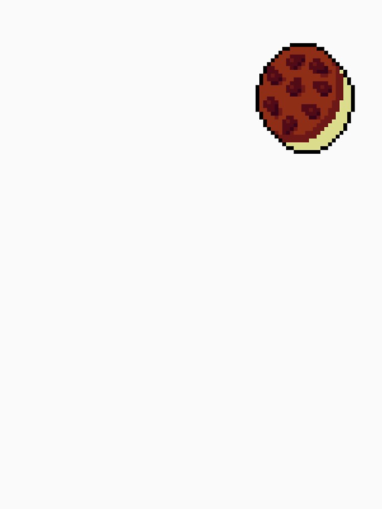 Pixel Chocolate Chip Cookie Ice cream Sandwich - pixel food art by LittleFoodShop T-Shirts, Hoodie, Sweatshirt (Image 3)