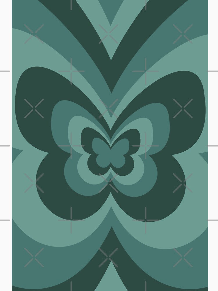 Dark Green Butterfly Aesthetic by LinDraws T-Shirts, Hoodie, Sweatshirt | BlankRebels.com (Image 3)