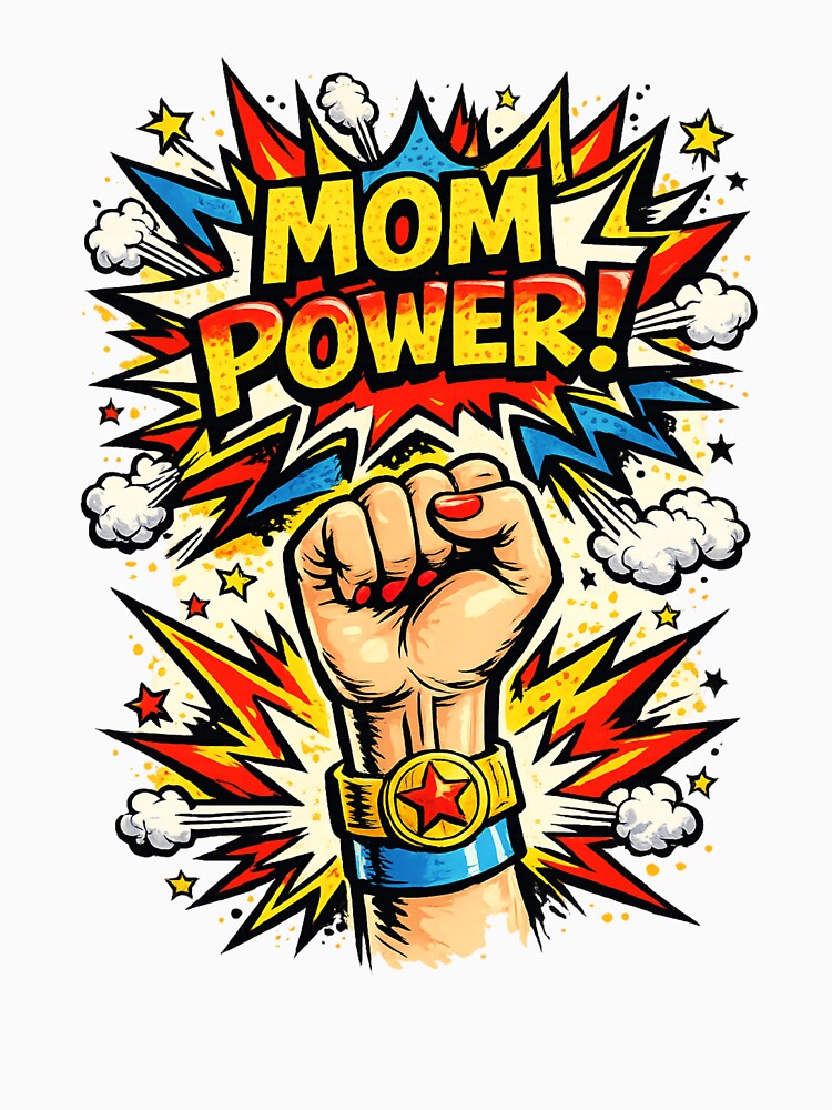 Mom Power Comic Pop Art by LineArtNordic T-Shirts, Hoodie, Sweatshirt | BlankRebels.com (Image 3)
