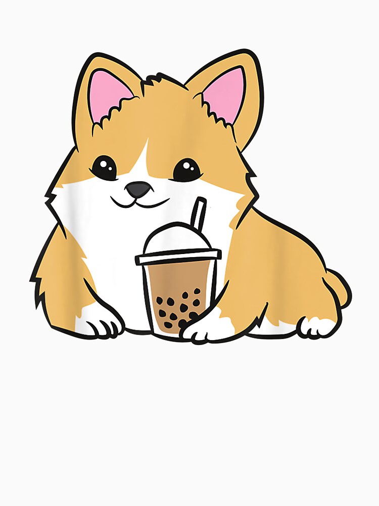 Corgi Bubble Tea Welsh Corgi Pearl Milk Tea by tolivia