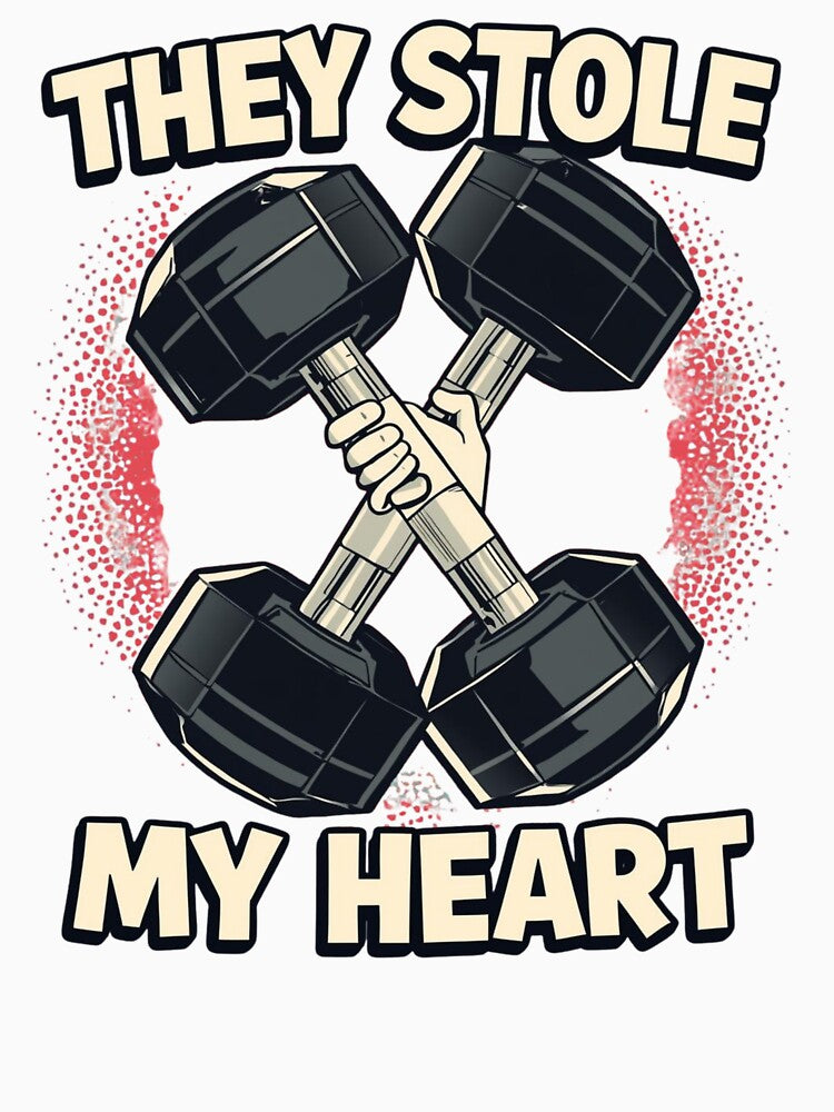 They Stole My Heart Funny Gifts For Gym Lovers On Valentine`s Day by Martysstore T-Shirts, Hoodie, Sweatshirt (Image 3)