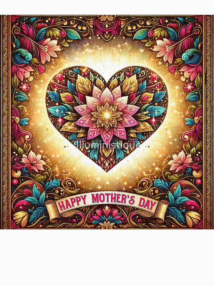 Mothers Day Gift outer glow Heart flower Floral by Illuministique T-Shirts, Hoodie, Sweatshirt | BlankRebels.com (Image 3)