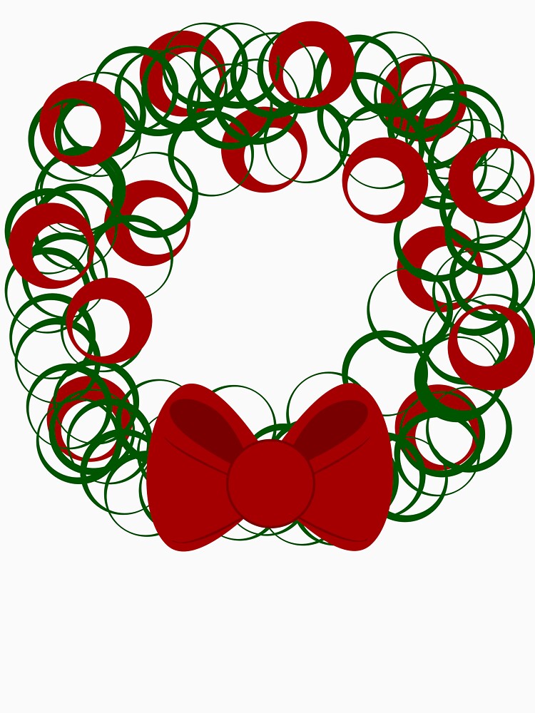Christmas Wreath with Traditional Colors by Risa-C T-Shirts, Hoodie, Sweatshirt | BlankRebels.com (Image 3)
