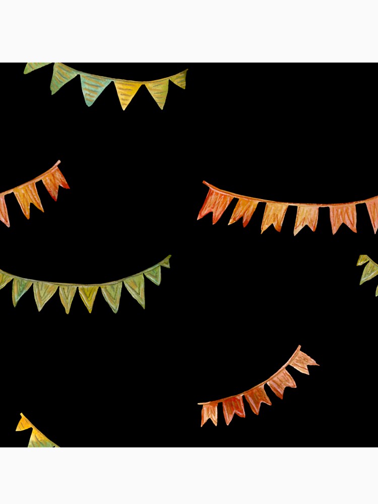 Happy birthday flags pattern a watercolor black by Yana Mustafina | Boho Soulful Designs T-Shirts, Hoodie,... (Image 2)