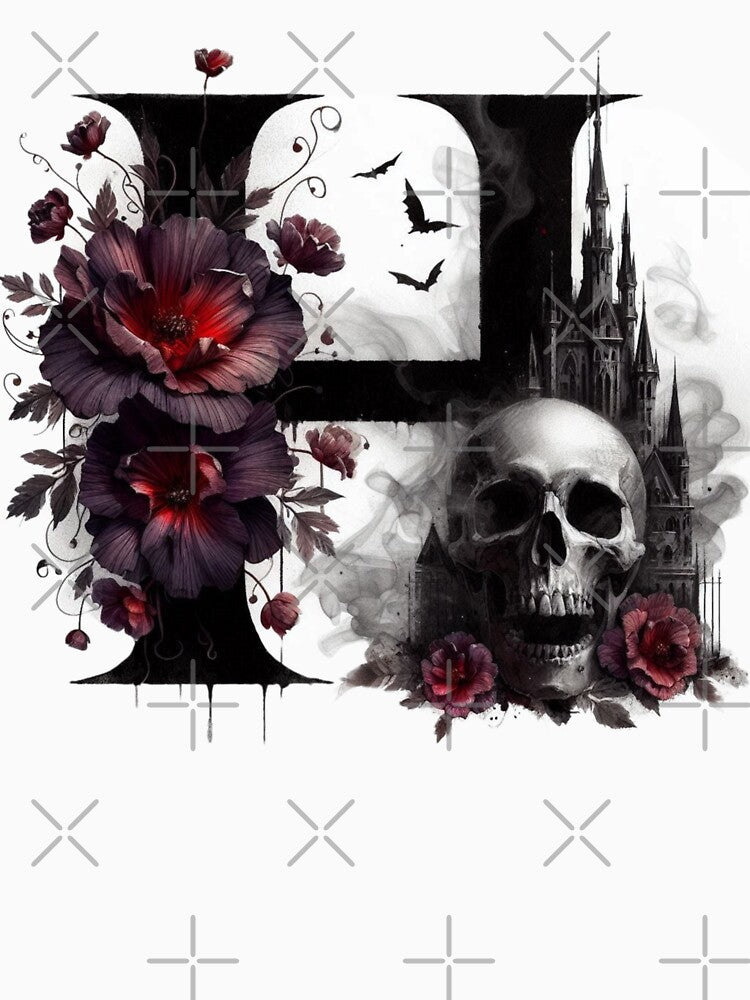 Gothic Halloween Skull and Roses H by CultDigHoriz T-Shirts, Hoodie, Sweatshirt | BlankRebels.com (Image 3)