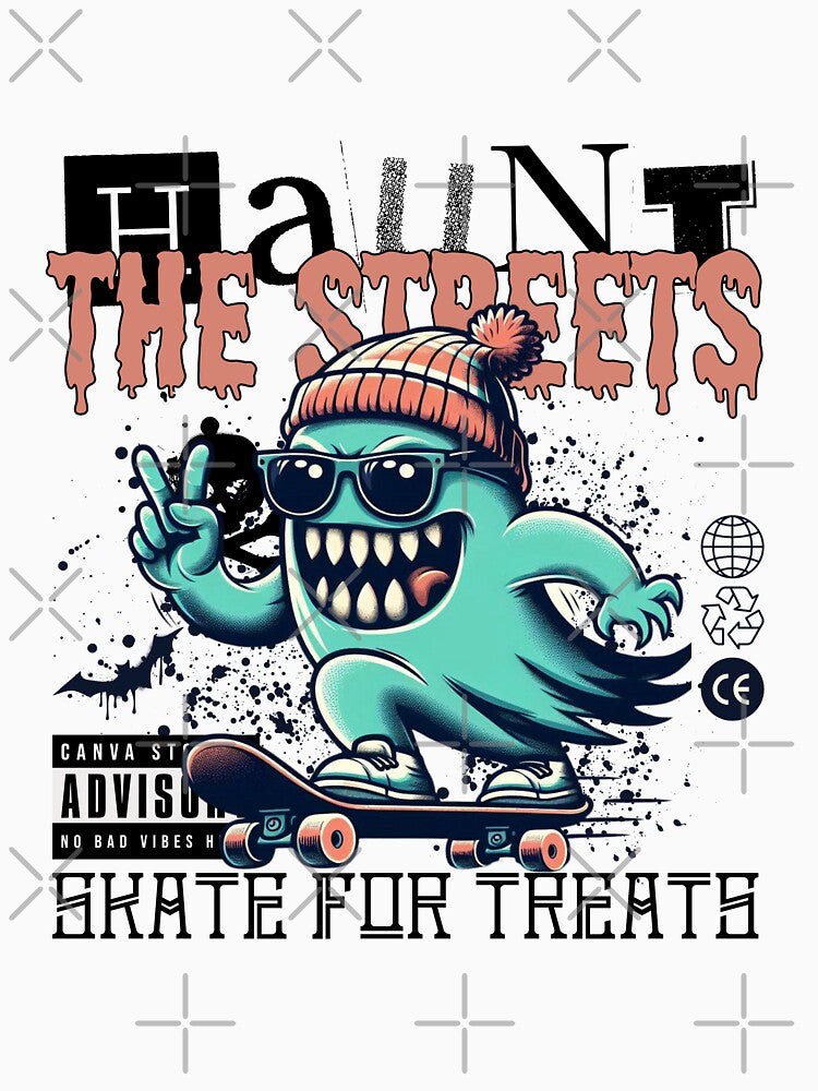 Haunt the streets, skate for treats by Peerless-Prime T-Shirts, Hoodie, Sweatshirt | BlankRebels.com (Image 3)