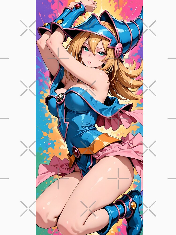 Anime Magic Girl Aesthetic – Cute Spellcaster Witch, Fantasy Manga Style Color Splash Art by Dyan4