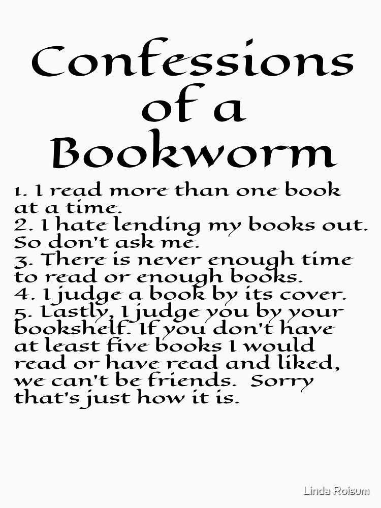 Funny Confessions of a Bookworm by Linda Roisum T-Shirts, Hoodie, Sweatshirt | BlankRebels.com (Image 3)