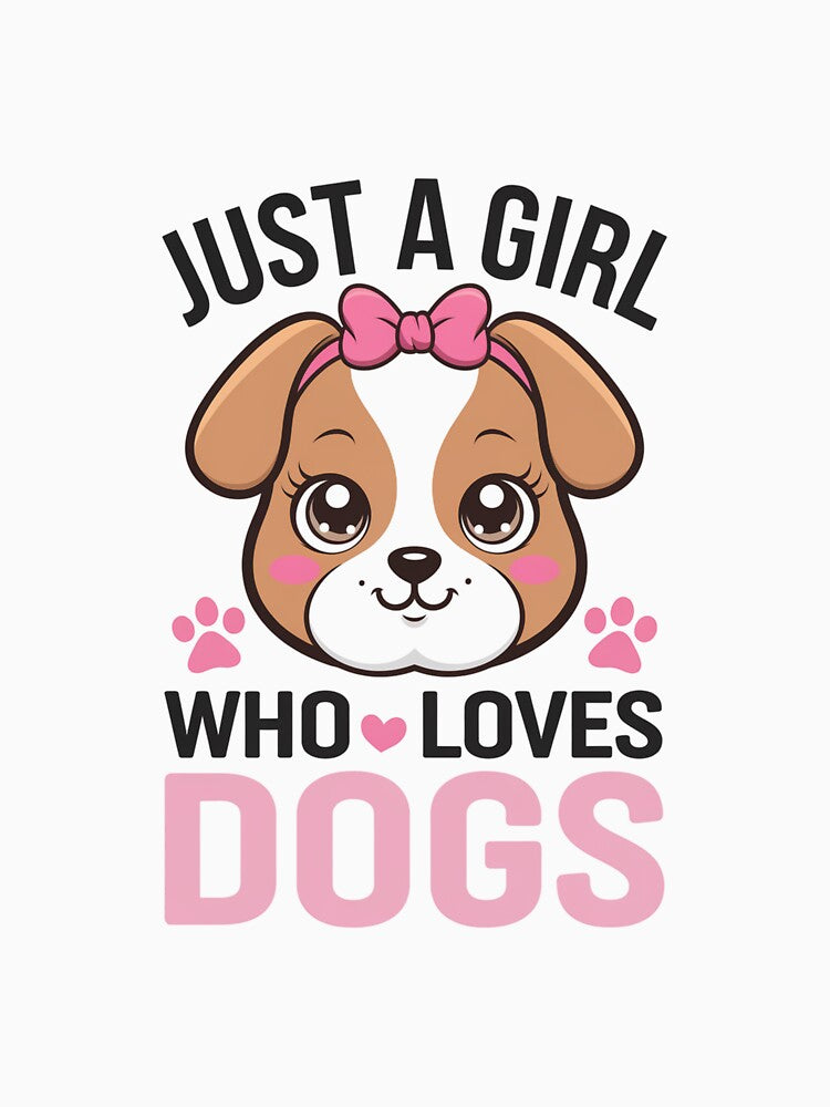 Just a Girl Who Loves Dogs Kawaii Puppy by JLMWorks T-Shirts, Hoodie, Sweatshirt | BlankRebels.com (Image 3)
