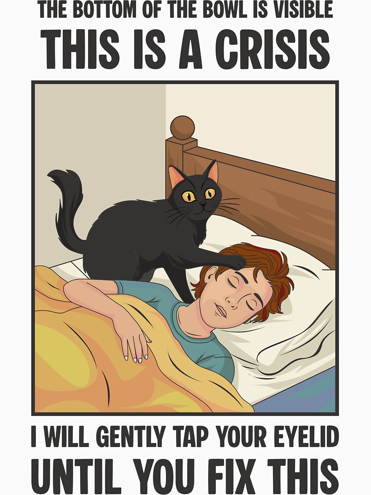 The Bottom Of The Bowl Is Visible - Funny Black Cat Eyelid Tap Poster by Stadify T-Shirts, Hoodie, Sweatshirt (Image 3)
