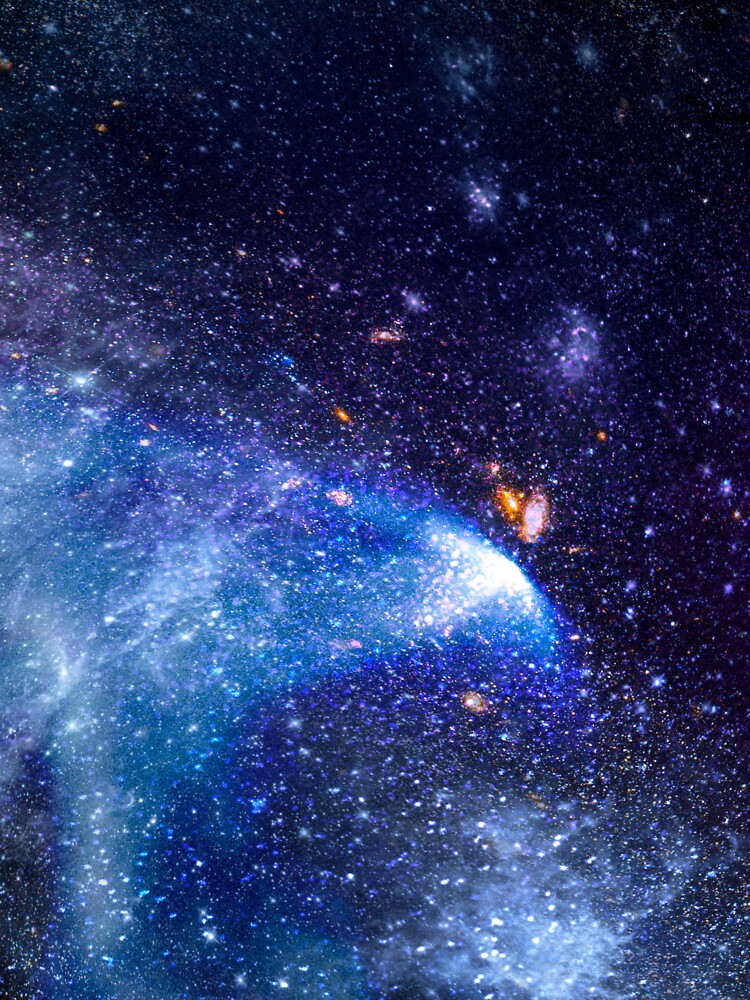Blue Cosmic Star Galaxy by newburyboutique T-Shirts, Hoodie, Sweatshirt | BlankRebels.com (Image 3)