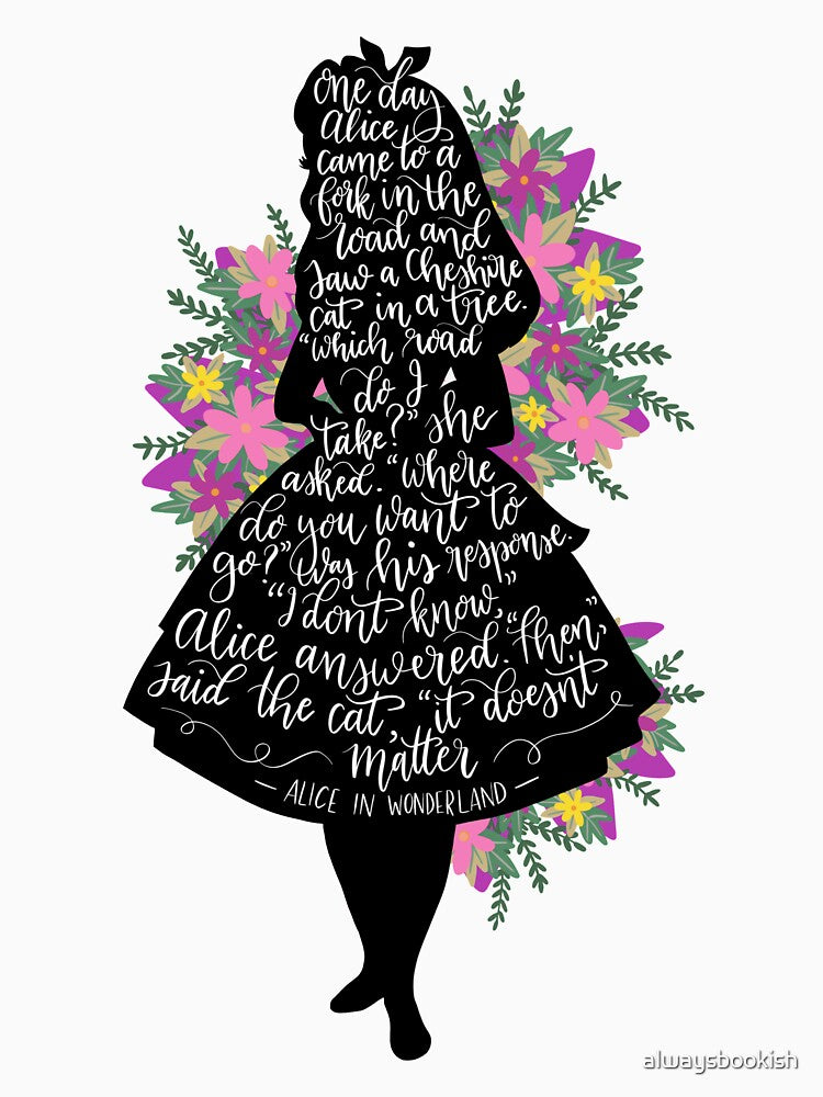 Alice in Wonderland Quote Silloette by alwaysbookish
