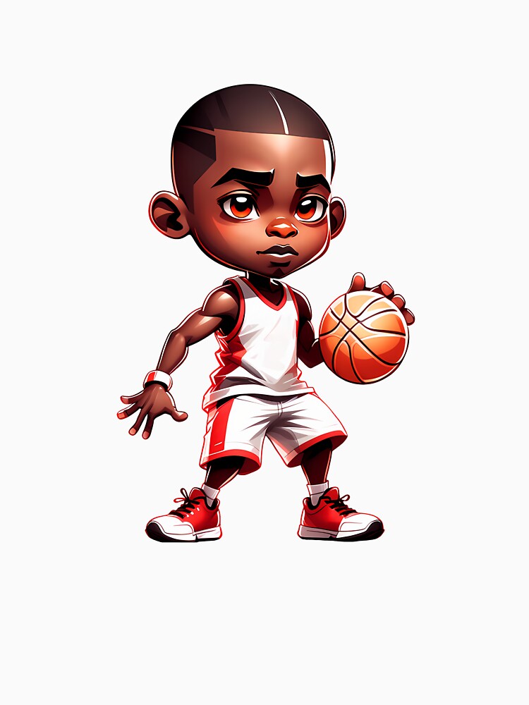 Basketball Team Player NBA fan Design Red and White Tshirt by artesis