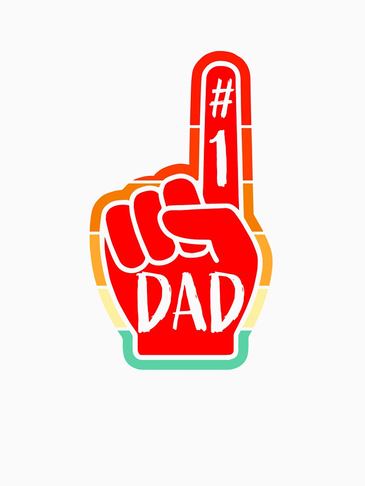 # 1 Dad Vintage Super Dad Father's Day Funny Retro Design by Easy-Logo T-Shirts, Hoodie, Sweatshirt (Image 3)