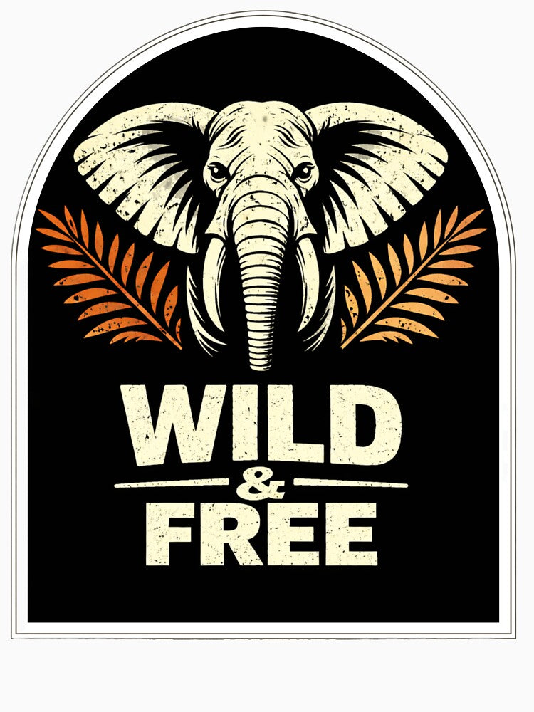 African Elephant Streetwear Graphic  Wild Freedom Spirit Design by SavannaStrikes T-Shirts, Hoodie, Sweatshirt (Image 3)