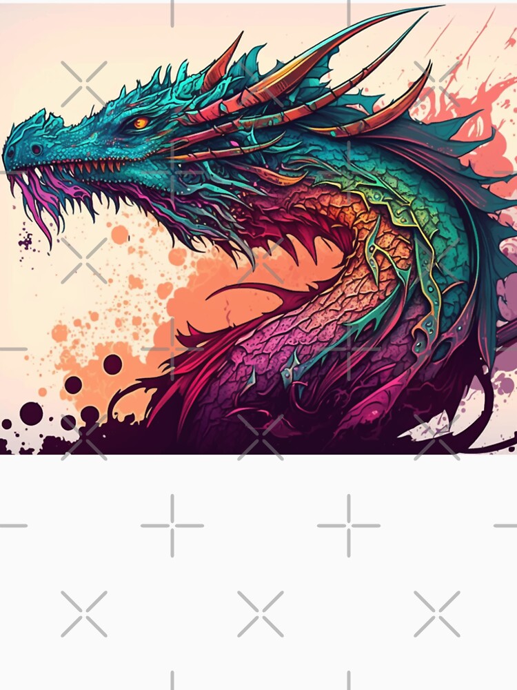 Rainbow Dragon Print by Deepestblue T-Shirts, Hoodie, Sweatshirt | BlankRebels.com (Image 2)