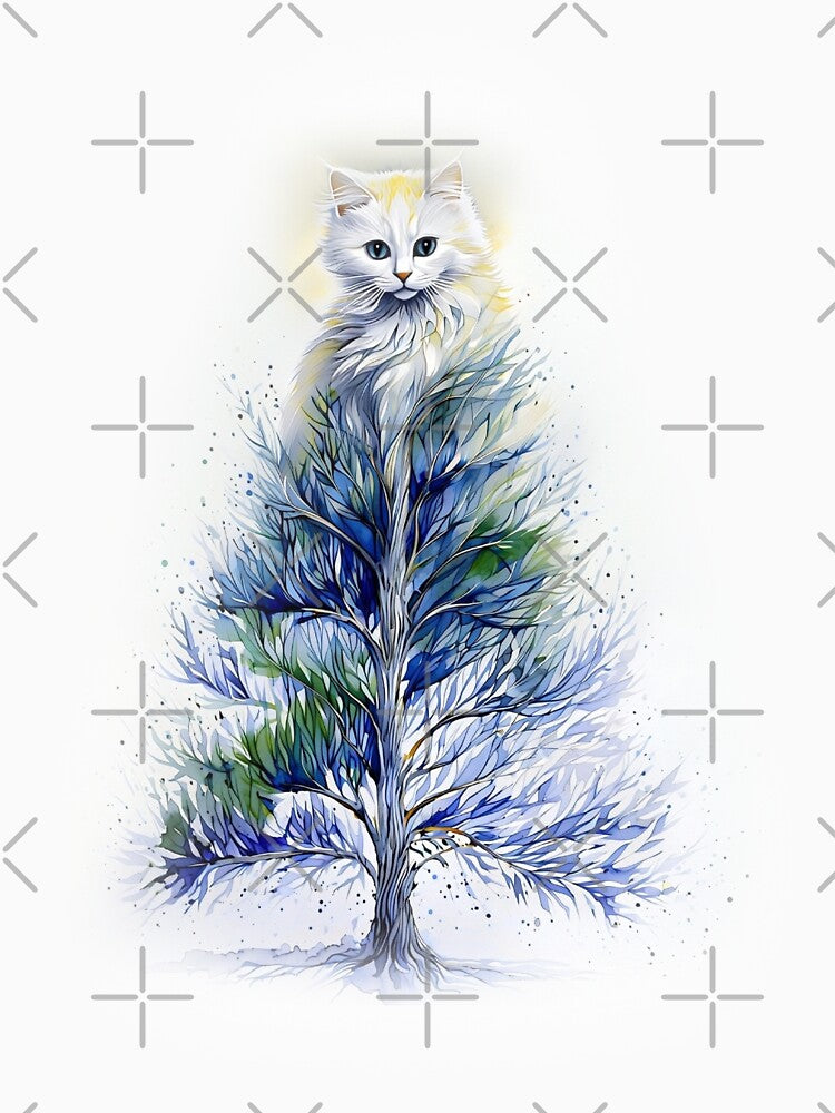 The Cat Tree | Cat Art | Psychedelic Art by UnhingedBird T-Shirts, Hoodie, Sweatshirt | BlankRebels.com (Image 3)