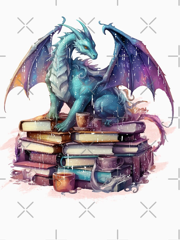 Dragons and books by PrettyPittie Shop T-Shirts, Hoodie, Sweatshirt | BlankRebels.com (Image 3)