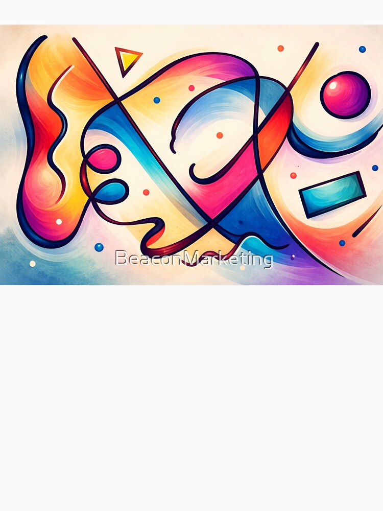 Colorful Abstract Modern Art Print, Geometric Abstract Wall Art, Vibrant Contemporary Illustration by... (Image 3)