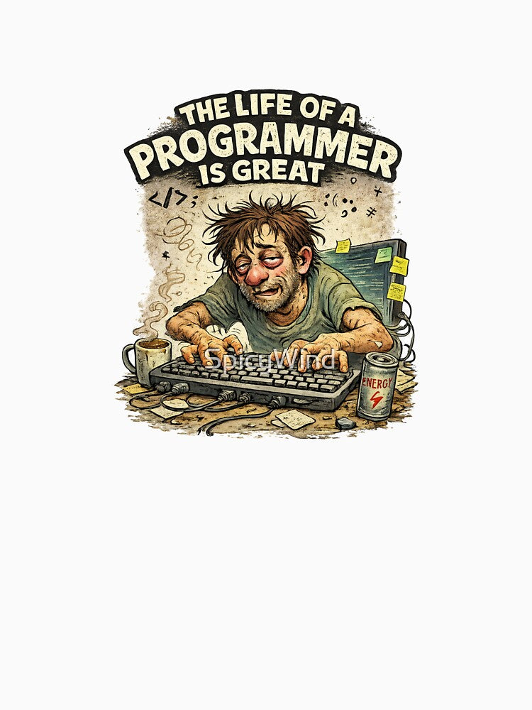 The Life of a Programmer Is Great – Funny Coder Cartoon by SpicyWind T-Shirts, Hoodie, Sweatshirt | BlankRebels.com (Image 3)