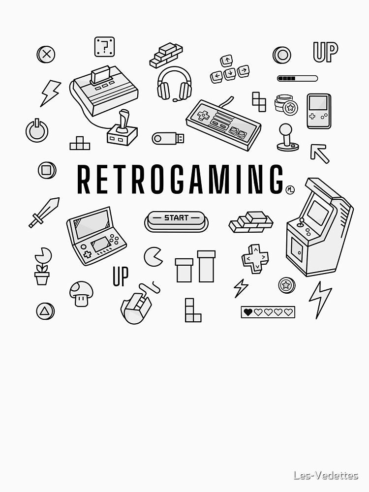 Minimalist Retro Gaming – Vintage Consoles & Video Games T-Shirts, Hoodie, Sweatshirt