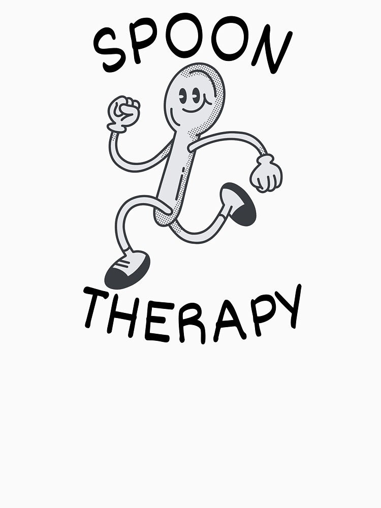 Spoon Therapy Funny Mental Health Quote by SharpThreadZ T-Shirts, Hoodie, Sweatshirt | BlankRebels.com (Image 3)