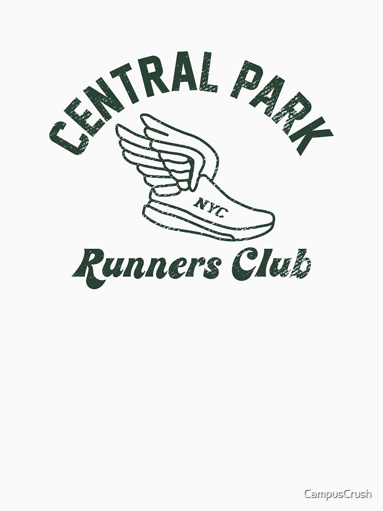 Central Park Runners Club Athletics Club Vintage New York Preppy Runner Green Gym Rat Graphic by CampusCrush... (Image 3)
