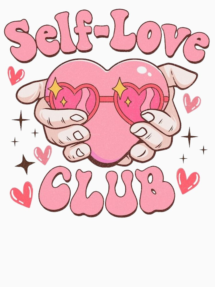 "Self-Love Club" Cute Heart and Glasses Design by Colorten T-Shirts, Hoodie, Sweatshirt | BlankRebels.com (Image 3)