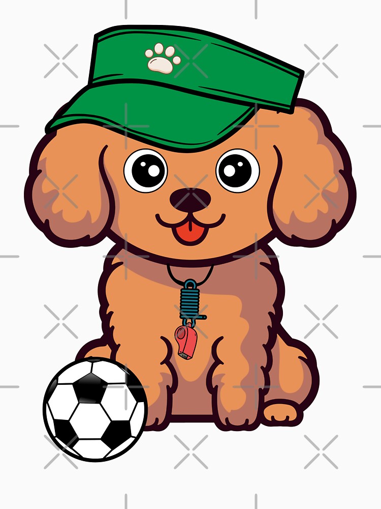 Soccer Player Brown dog by Pet Station