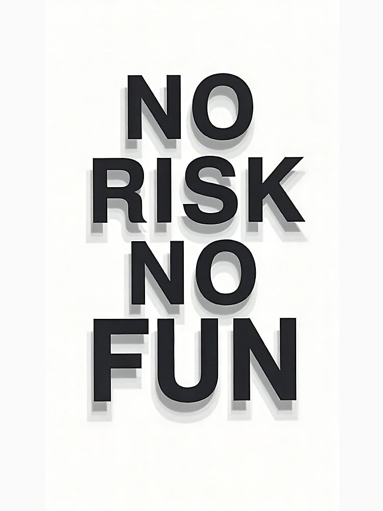 NO RISK NO FUN Quote – Bold Minimal Typography Streetwear Design by aragorn111 T-Shirts, Hoodie, Sweatshirt (Image 3)